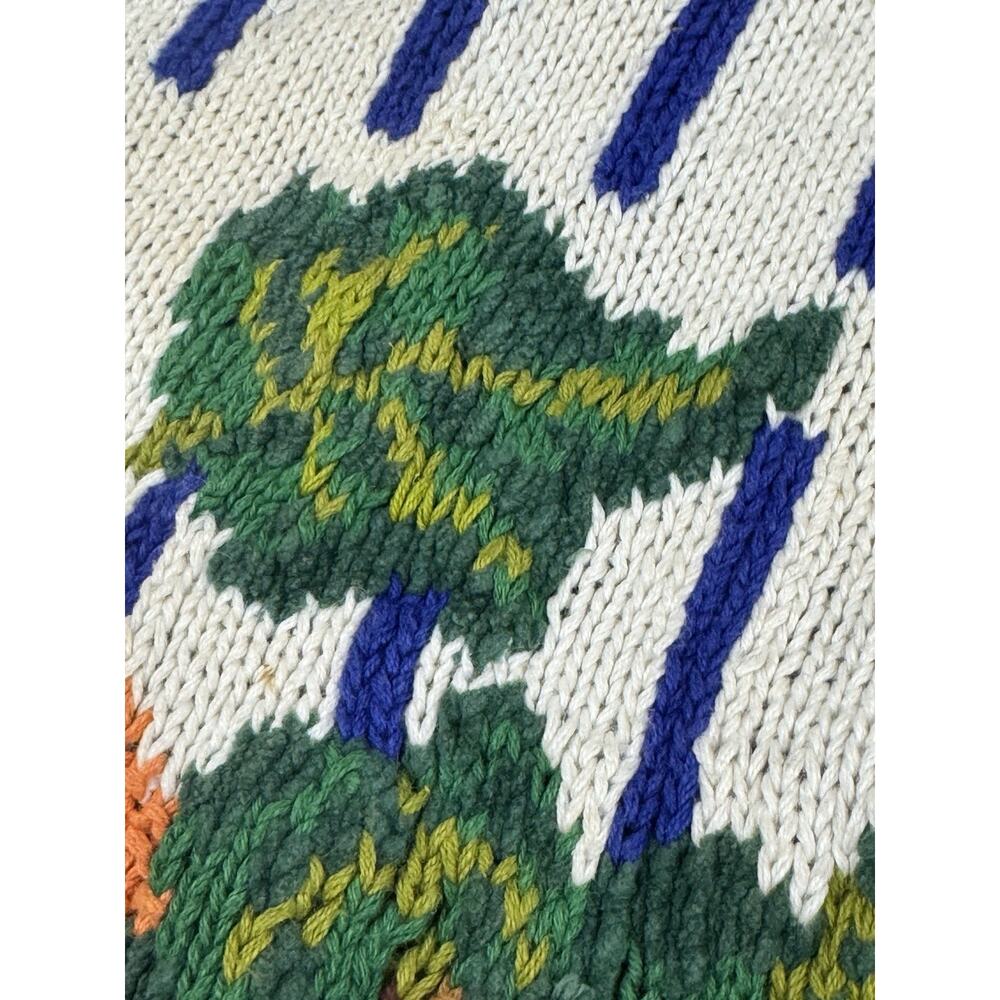 Vtg Marisa Christina Classics Hand Knitted S Blue Halloween Black Cat Sweater - Picture 14 of 15